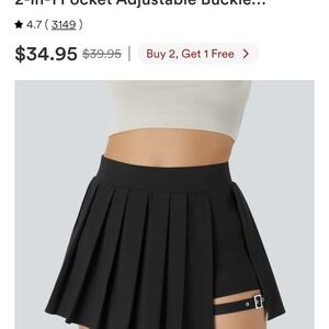 Halara Breezeful™ High Waisted Pleated 2-in-1 Pocket Adjustable Buckle